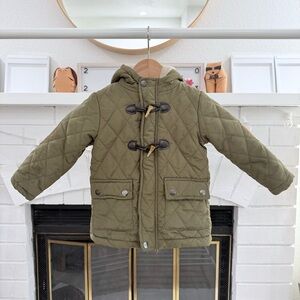 Perry Ellis Boy Olive Green Jacket with Cream Sherpa Lining